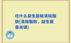 吃什么益生菌能清除脂肪(清除脂肪，益生菌是关键)