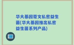 华大基因蔻文私密益生菌(华大基因推出私密益生菌系列产品)