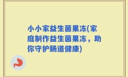 小小家益生菌果冻(家庭制作益生菌果冻，助你守护肠道健康)