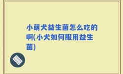 小萌犬益生菌怎么吃的啊(小犬如何服用益生菌)