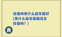给猫咪用什么益生菌好(用什么益生菌最适合给猫咪？)