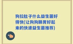 狗拉肚子什么益生菌好得快(让狗狗肠胃好起来的快速益生菌推荐)