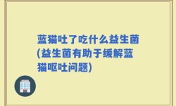 蓝猫吐了吃什么益生菌(益生菌有助于缓解蓝猫呕吐问题)