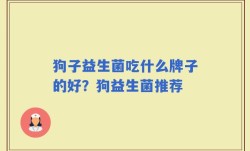 狗子益生菌吃什么牌子的好？狗益生菌推荐