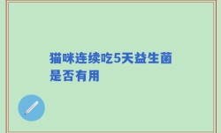 猫咪连续吃5天益生菌是否有用
