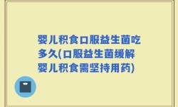 婴儿积食口服益生菌吃多久(口服益生菌缓解婴儿积食需坚持用药)