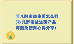 非凡酵素益生菌怎么样(非凡酵素益生菌产品评测及使用心得分享)