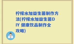 柠檬水加益生菌制作方法(柠檬水加益生菌DIY 健康饮品制作全攻略)