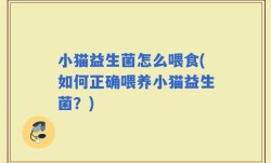 小猫益生菌怎么喂食(如何正确喂养小猫益生菌？)