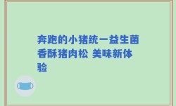 奔跑的小猪统一益生菌香酥猪肉松 美味新体验