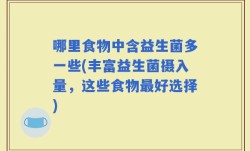哪里食物中含益生菌多一些(丰富益生菌摄入量，这些食物最好选择)