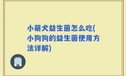 小萌犬益生菌怎么吃(小狗狗的益生菌使用方法详解)