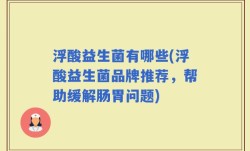 浮酸益生菌有哪些(浮酸益生菌品牌推荐，帮助缓解肠胃问题)