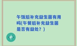 午饭后补充益生菌有用吗(午餐后补充益生菌是否有益处？)