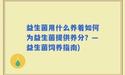 益生菌用什么养着如何为益生菌提供养分？—益生菌饲养指南)