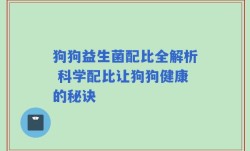 狗狗益生菌配比全解析 科学配比让狗狗健康的秘诀