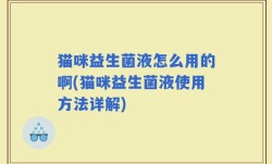 猫咪益生菌液怎么用的啊(猫咪益生菌液使用方法详解)