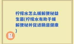 柠檬水怎么缓解便秘益生菌(柠檬水有助于缓解便秘并促进肠道健康)