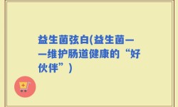 益生菌弦白(益生菌——维护肠道健康的“好伙伴”)