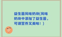 益生菌风味奶块(风味奶块中添加了益生菌，可谓营养又美味！)