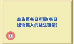 益生菌每日所需(每日建议摄入的益生菌量)