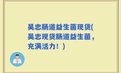 吴忠肠道益生菌现货(吴忠现货肠道益生菌，充满活力！)