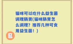 猫咪可以吃什么益生菌调理肠胃(猫咪肠胃怎么调理？推荐几种可食用益生菌！)