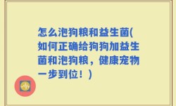 怎么泡狗粮和益生菌(如何正确给狗狗加益生菌和泡狗粮，健康宠物一步到位！)