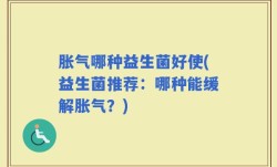 胀气哪种益生菌好使(益生菌推荐：哪种能缓解胀气？)