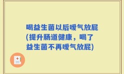 喝益生菌以后嗳气放屁(提升肠道健康，喝了益生菌不再嗳气放屁)