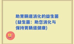 助胃肠道消化的益生菌(益生菌：助您消化与保持胃肠道健康)
