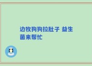 边牧狗狗拉肚子 益生菌来帮忙