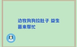 边牧狗狗拉肚子 益生菌来帮忙
