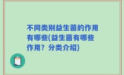 不同类别益生菌的作用有哪些(益生菌有哪些作用？分类介绍)