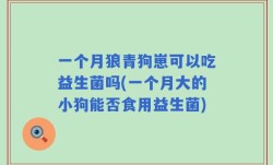 一个月狼青狗崽可以吃益生菌吗(一个月大的小狗能否食用益生菌)