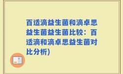百适滴益生菌和滴卓思益生菌益生菌比较：百适滴和滴卓思益生菌对比分析)