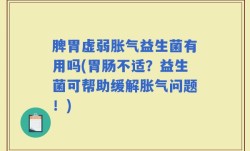 脾胃虚弱胀气益生菌有用吗(胃肠不适？益生菌可帮助缓解胀气问题！)