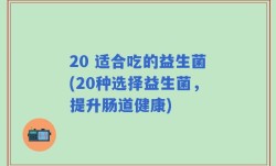 20 适合吃的益生菌(20种选择益生菌，提升肠道健康)