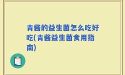 青酱的益生菌怎么吃好吃(青酱益生菌食用指南)