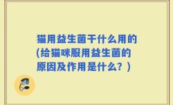 猫用益生菌干什么用的(给猫咪服用益生菌的原因及作用是什么？)