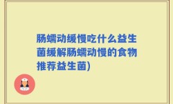 肠蠕动缓慢吃什么益生菌缓解肠蠕动慢的食物推荐益生菌)