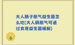 大人肠子胀气益生菌怎么吃(大人肠胀气可通过食用益生菌缓解)