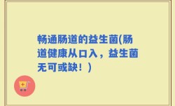 畅通肠道的益生菌(肠道健康从口入，益生菌无可或缺！)