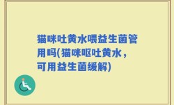 猫咪吐黄水喂益生菌管用吗(猫咪呕吐黄水，可用益生菌缓解)