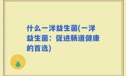 什么一洋益生菌(一洋益生菌：促进肠道健康的首选)
