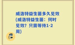 威洛特益生菌多久见效(威洛特益生菌：何时见效？只需等待1-2周)