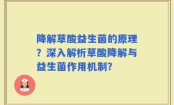降解草酸益生菌的原理？深入解析草酸降解与益生菌作用机制？