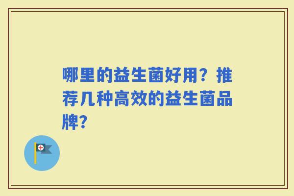 哪里的益生菌好用？推荐几种高效的益生菌品牌？