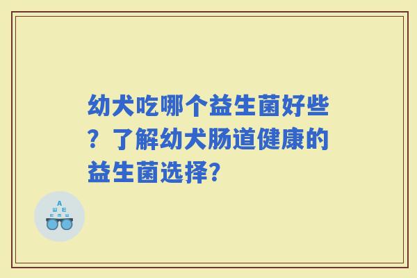 幼犬吃哪个益生菌好些？了解幼犬肠道健康的益生菌选择？