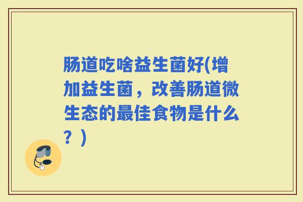 肠道吃啥益生菌好(增加益生菌，改善肠道微生态的佳食物是什么？)
